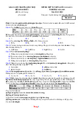 Đề Ôn Thi Tốt Nghiệp 2025 Môn Hóa Sở GD Phú Thọ Lần 1 Giải Chi Tiết