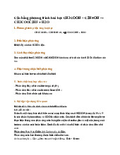 Cân bằng phương trình hoá học CH3COOH + C2H5OH → CH3COOC2H5 + H2O - Hóa học 10