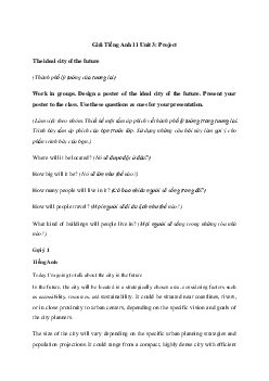 Giải Tiếng Anh 11 Unit 3: Project