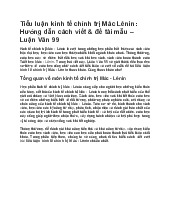 Top 200 đề tài tiểu luận kinh tế chính trị Mác - Lênin | Đại học Bách Khoa Hà Nội