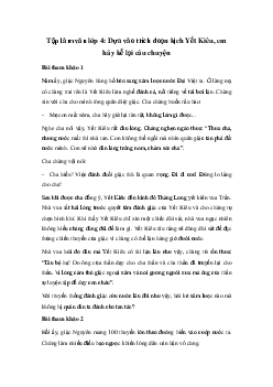 Kể lại câu chuyện Ông Yết Kiêu | Tập làm văn 4