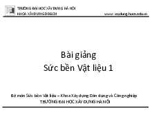Bài giảng Giới thiệu chung Môn Sức bền vật liệu | Đại học Xây Dựng Hà Nội