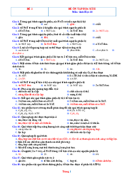 Bộ đề ôn thi HK2 Sinh 10 năm học 2021-2022 (có đáp án)