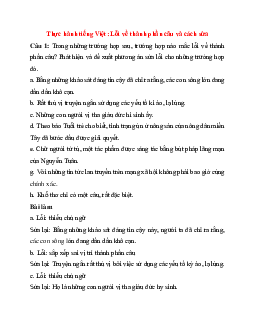 Soạn bài Thực hành tiếng Việt trang 112 | Ngữ văn 11 Kết nối tri thức