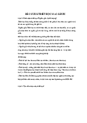 Đề cương ôn tập Triết học Mac-Lenin | Đại học Khoa học Tự Nhiên, Đại học Quốc gia Hà Nội