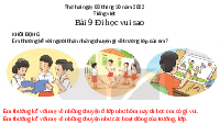 Giáo án điện tử Tiếng Việt 3 Tập 1 Bài 9 Kết nối tri thức: Đi học vui sao - Đọc