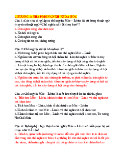 Tổng hợp trắc nghiệm ôn tập môn Chủ nghĩa xã hội khoa học | Đại học Gia Định