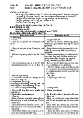 Tuần 19 chủ đề 3: thực vật – động vật Tiết 37  bài 18: ôn tập chủ đề: động vật -thực vật