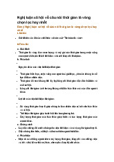 Nghị luận xã hội về câu nói thời gian là vàng chọn lọc hay nhất