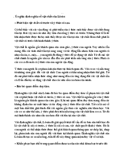 Ý nghĩa định nghĩa về vật chất của Lênin ?