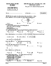 Đề giữa kỳ 1 Toán 10 năm 2024 – 2025 trường chuyên Lê Khiết – Quảng Ngãi