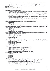 Bộ đề thi trắc nghiệm môn cơ sở văn hóa VN- Trường Đại học Ngoại ngữ- Đại học Quốc gia Hà Nội