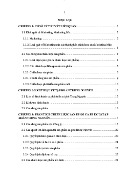 Phân tích chiến lược sản phẩm cà phê của tập đoàn Trung Nguyên