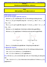 Các dạng bài tập tính đơn điệu và cực trị của hàm số Toán 12 CTST