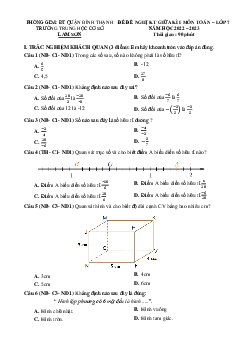 Đề tham khảo giữa kỳ 1 Toán 7 năm 2022 – 2023 trường THCS Lam Sơn – TP HCM