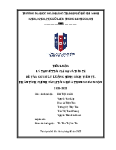 Cơ sở lý luận chính sách tiền tệ phân tích chính sách tài khóa 2020 - 2022 | Tiểu luận tài chính tiền tệ