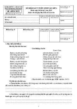 Đề thi Tiếng Anh vào lớp 6 trường THPT chuyên Trần Đại Nghĩa năm 2023 - 2024