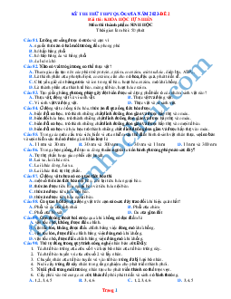 Đề Thi Thử TN 2023 Môn Sinh -Đề 2 (Có Đáp Án)