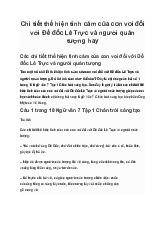 Chi tiết thể hiện tình cảm của con voi đối với Đề đốc Lê Trực và người quản tượng hay | Ngữ văn 7