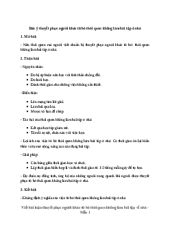 Thuyết phục người khác từ bỏ thói quen không làm bài tập ở nhà (Dàn ý + 5 Mẫu) | Văn mẫu lớp 10 Kết Nối Tri Thức
