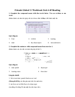 Giải Tiếng anh 11 Workbook Unit 4 4F Reading | Friends Global