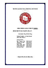 Tiểu luận giữa kỳ ML - Kế hoạch quản lý rủi ro trong kinh doanh