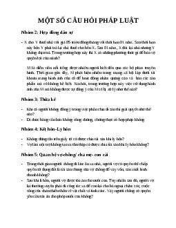 Một số câu hỏi pháp luật | Trường Cao đẳng Việt Mỹ