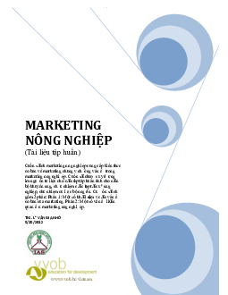 Tài liệu tập huấn Marketing nông nghiệp