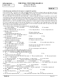 Bộ đề thi học kì 2 môn Tiếng Anh lớp 12 THPT Đa Phúc, Hà Nội năm học 2016 - 2017 có đáp án