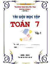 Tài liệu học tập Toán 7 Tập 1