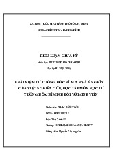 Khái niệm tư tưởng Hồ Chí Minh và ý nghĩa  Của việc nghiên cứu, học tập môn học tư tưởng Hồ Chí Minh đối với sinh viên | Bài tiểu luận học phần Tư Tưởng Hồ Chí Minh