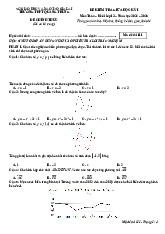 Đề giữa kỳ 1 Toán 12 năm 2024 – 2025 trường THPT Quang Trung – Gia Lai