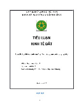 Chủ đề: Lợi thế so sánh của Việt Nam trong sản xuất nông nghiệp | Tiểu luận môn Kinh tế tài nguyên  | Học viện Nông nghiệp Việt Nam
