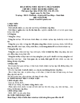 Giáo án Toán 8 Chủ đề 3: Thực hành đo chiều cao | Cánh diều