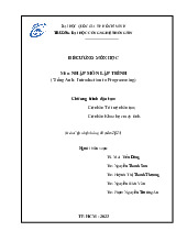 Đề cương môn học. Nhập môn lập trình.