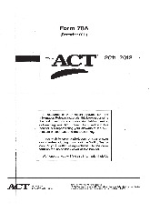 December 2011 ACT Test Form 70A - Questions and Answer Key | Microeconomics | Trường Đại học Quốc tế, Đại học Quốc gia Thành phố Hồ Chí Minh