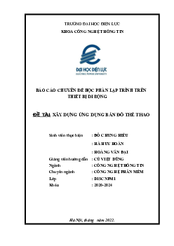 Báo cáo chuyên đề "Xây dựng ứng dụng bán đồ thể thao"