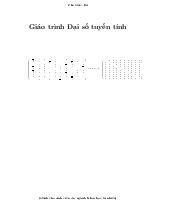 Giáo trình Đại số tuyến tính | Trường Đại Học Công nghệ thông tin, ĐHQG-TPHCM
