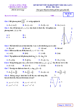 Đề thi thử TN THPT 2024 môn Toán lần 1 trường THPT Nghèn – Hà Tĩnh