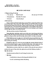 ĐỀ CƯƠNG MÔN HỌC KINH TẾ VI MÔ 1 (ECON1301) - TỔNG QUAN VÀ NỘI DUNG