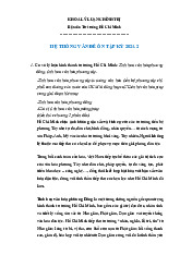 Đề cương ôn tập Môn Tư tưởng Hồ Chí Minh | Đại học Bách Khoa Hà Nội