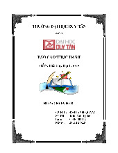 Báo cáo thực hành Động hóa học môn Hóa học đại cương | Trường Đại học Duy Tân