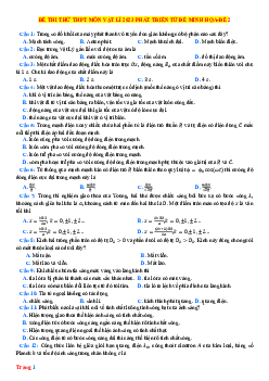 Đề thi thử tốt nghiệp 2023 môn Lý bám sát minh họa - Đề 2 (có lời giải chi tiết)