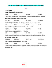Bộ Đề Ôn Tập Giữa Học Kỳ 1 Toán 4 Chân Trời Sáng Tạo Có Đáp Án