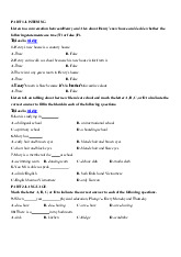 Đề ôn tập hè lớp 6 lên lớp 7 môn Tiếng Anh - Đề số 11