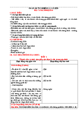 GA- Tự nhiên và xã hội lớp 1- Học kì I