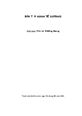 Bài Tập Kinh Tế Lượng cơ bản (có đáp án)