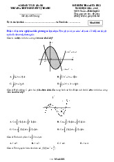 Đề giữa HK2 Toán 12 năm 2024 – 2025 trường THPT chuyên Vị Thanh – Hậu Giang có đáp án