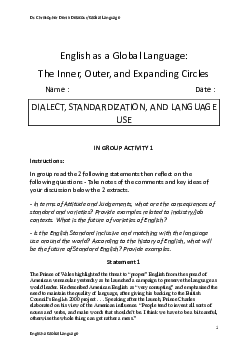 English as a Global Language:The Inner, Outer, and Expanding Circles