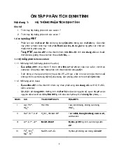 Bài tập ôn tập phân tích định tính | Trường Đại học Y Dược Cần Thơ